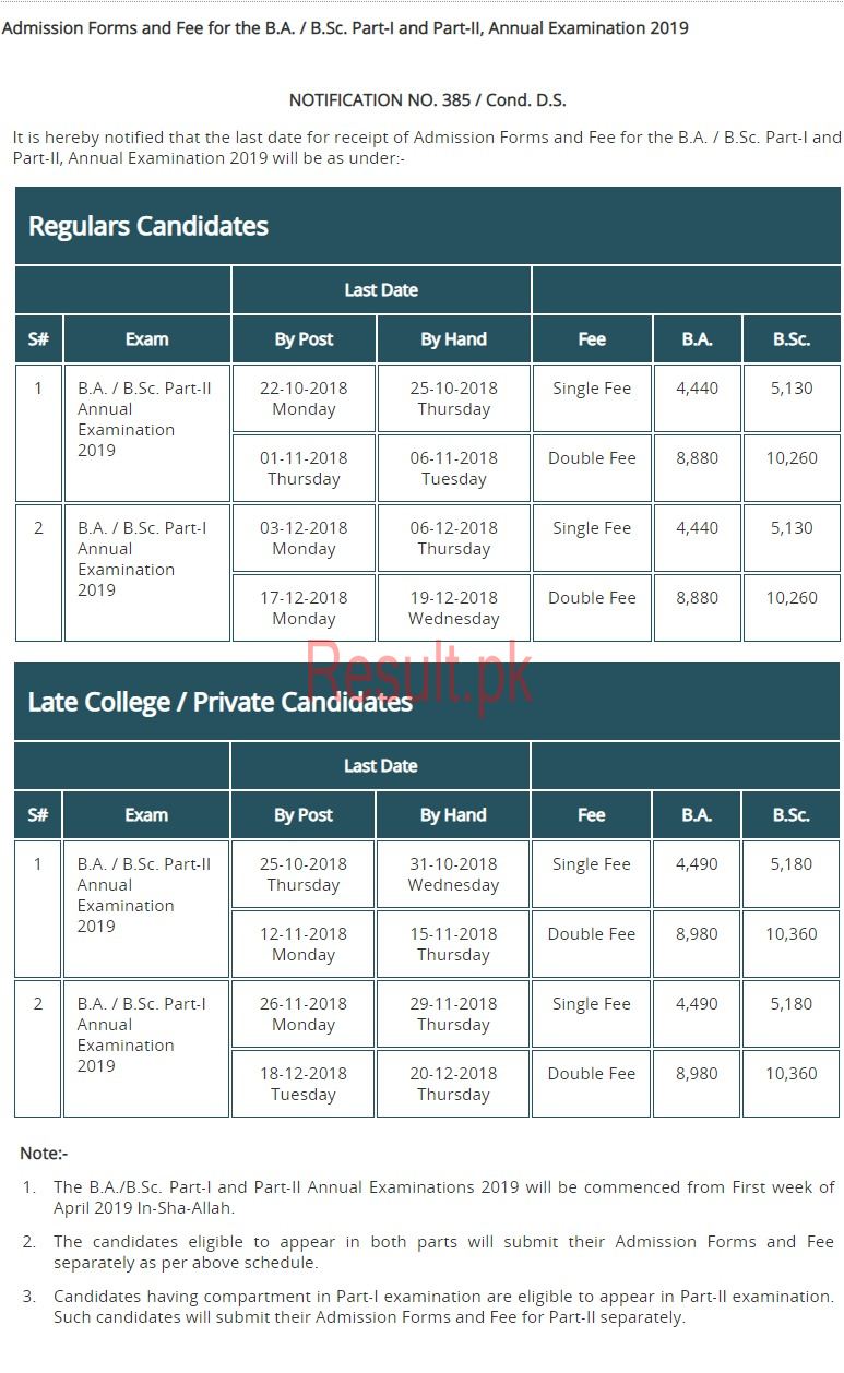 Punjab University Admissions 2024 pu Online