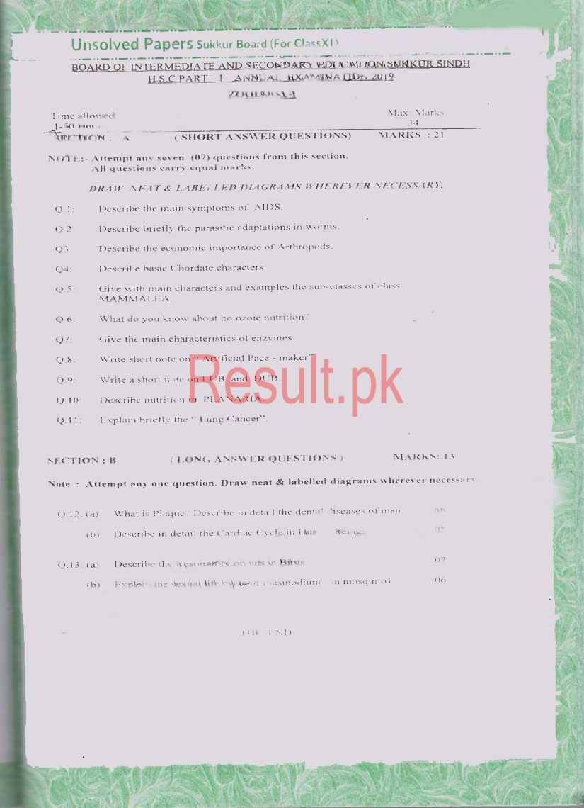 Sheet 2015 sukkur bise board result Pakistani Boards