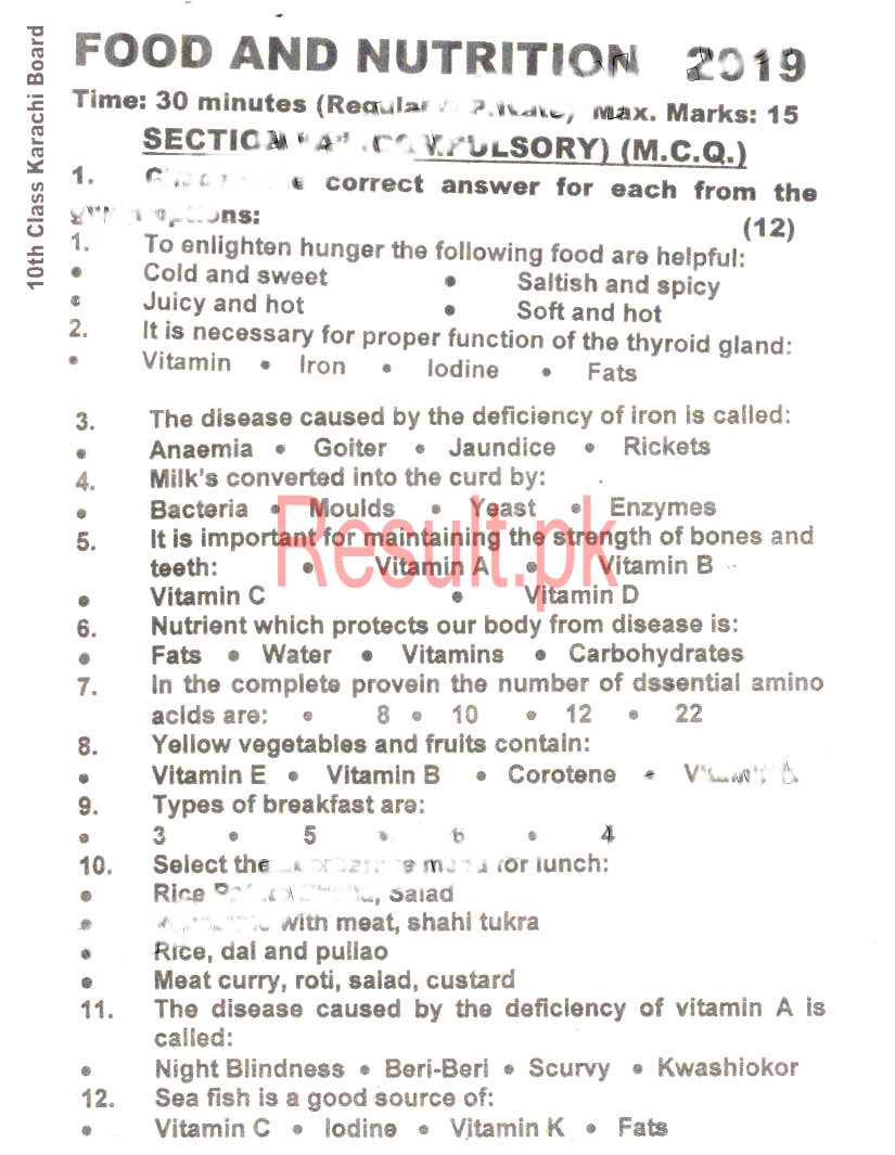 BSEK Karachi Board Past Papers 2024 Matric, SSC Part 1 & 2, 9th & 10th