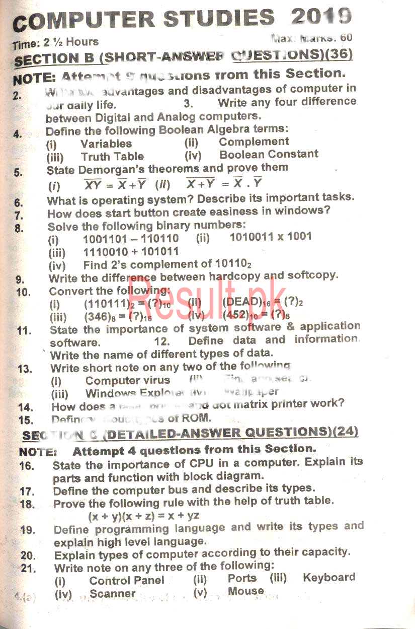 BSEK Karachi Board Past Papers 2024 Matric, SSC Part 1 & 2, 9th & 10th