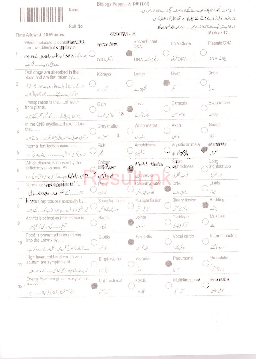 BISE Peshawar Board Past Papers 2025 Matric, SSC Part 1 & 2, 9th & 10th, Annual & Supply Classes