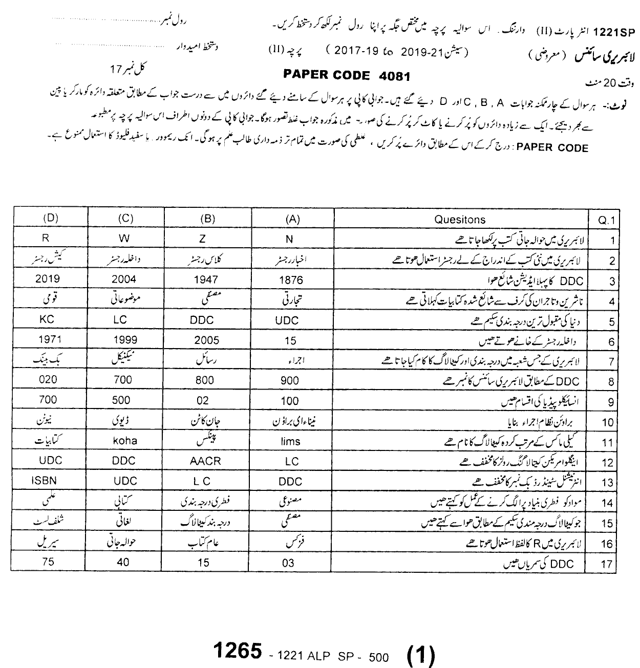 BISE Sargodha Board Past Papers 2024 Inter Part 1 2, FA, HSSC, FSC