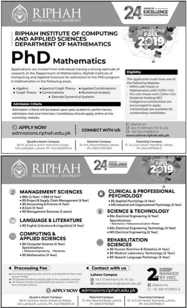 phd result 2019