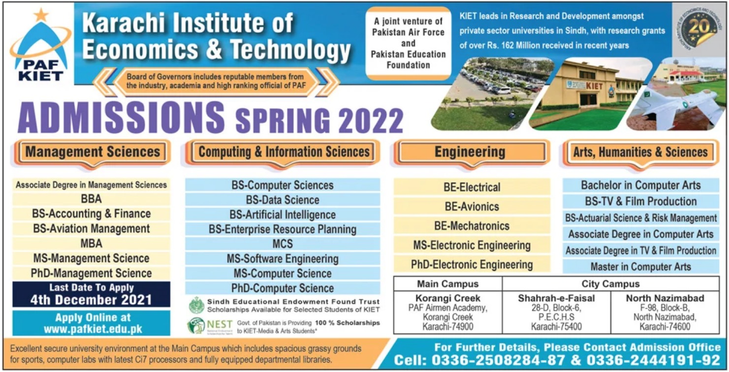 paf-kiet-ms-phd-admissions-2021-2022-result-pk