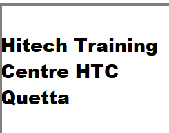 Hitech Training Centre Courses Admissions 2022