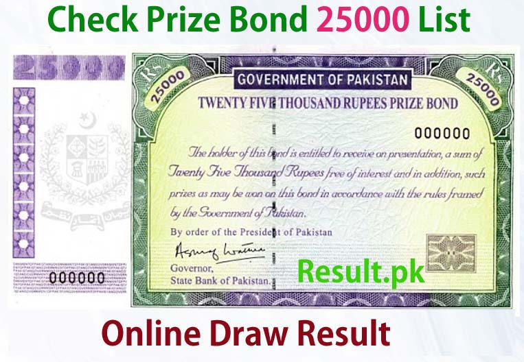 25000 Rs Prize Bond Draw List No 6 Hyderabad Result