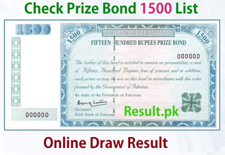 1500 Rs Prize Bond Draw List 92 Karachi Winner List 2022