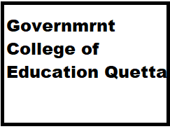 Government College of Education  Quetta ADE Admission 2023-2024