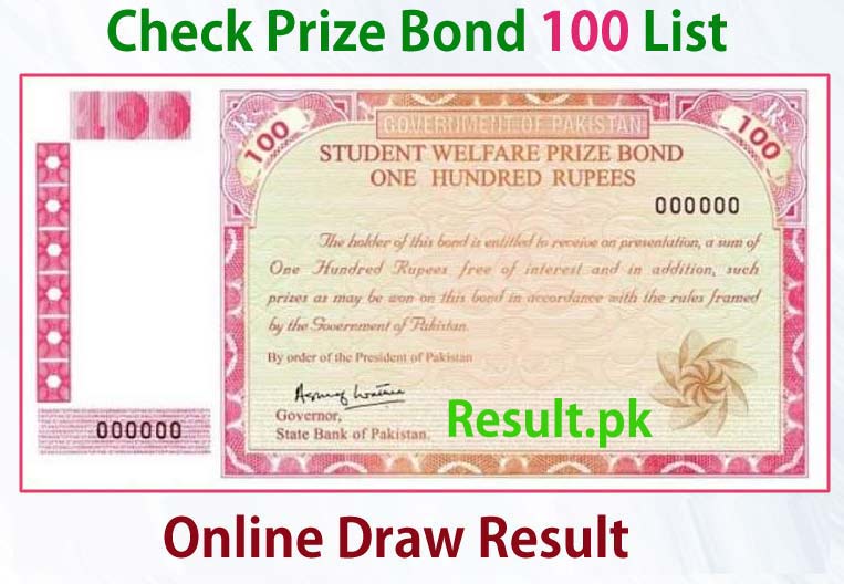 100 Rs Prize Bond Draw List 44 Lahore Winner List 2023