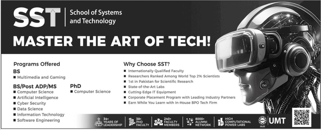 SST School of Systems and Technology BS ADP MS Admission 2024 Result.pk