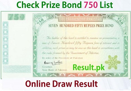 Prize Bond Rs 750 Draw Result Karachi 2025 Prize Bond Rs 750 Draw Result Karachi 2025