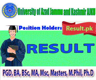 AJKU Annual Exams Results 2025 Position Holders AJKU Annual Exams Results 2025 Position Holders