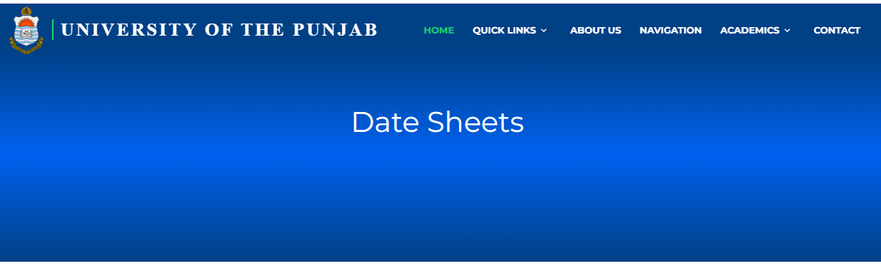 PU PAFDA Screening Test 2026 Date Sheet