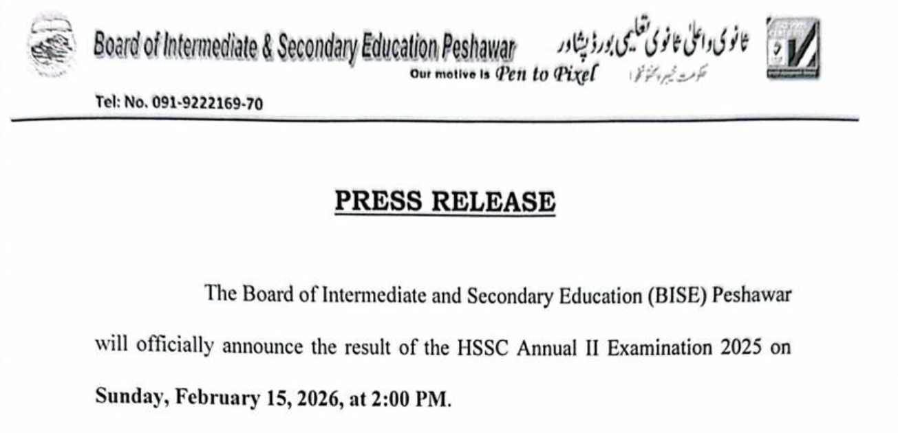 BISE Peshawar Inter 2nd Annual Exams 2025 Result Announced Check Now