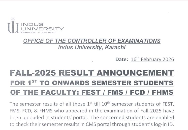 IU Result 2026 Announced for Fall-2025 Semester Exams