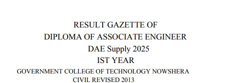 KPBTE Peshawar TSC Matric Tech Supply Result 2025 Out Now
