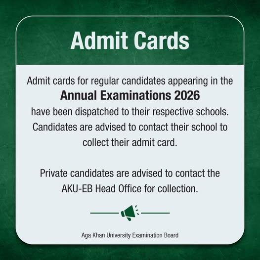 AKUEB Karachi 9th & 10th Class Annual Exams Roll No Slips 2026 AKUEB Karachi 9th & 10th Class Annual Exams Roll No Slips 2026