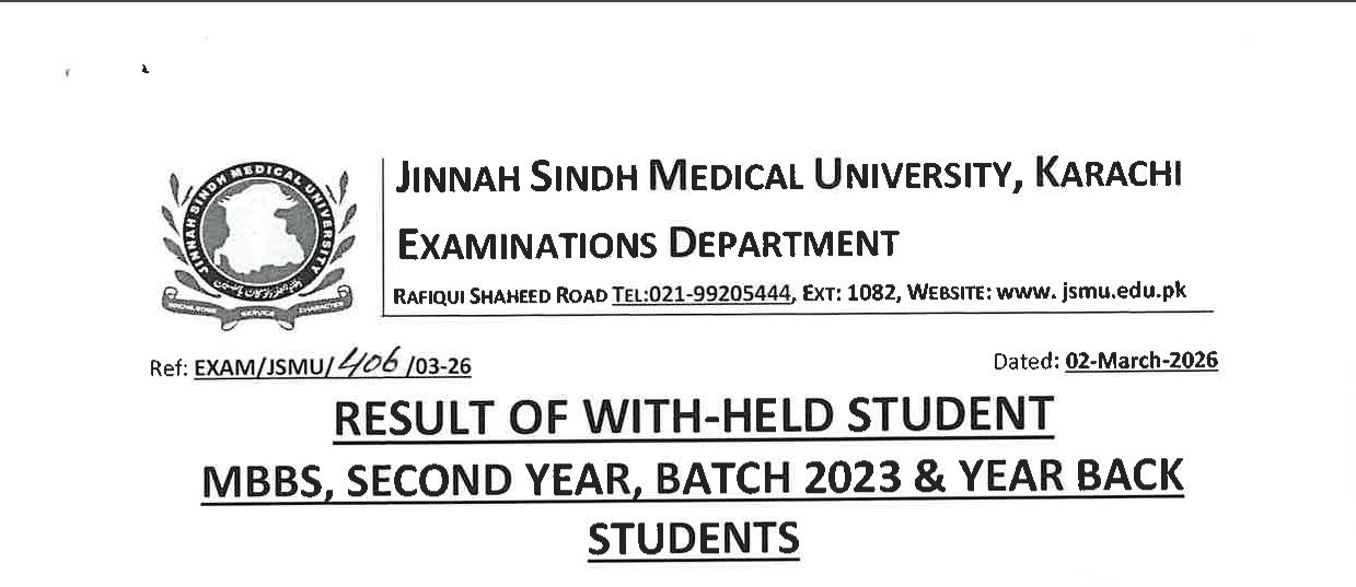 JSMU Result 2026 Announced for MBBS Fourth Year and Year Back Students