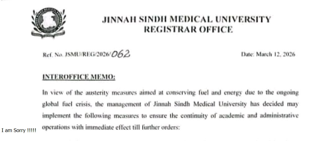 JSMU Releases WFH & Online Classes Notice 2026