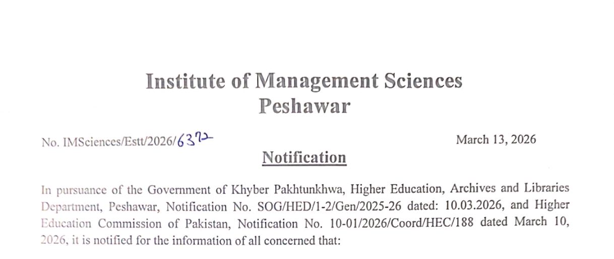IMS Holiday & Exam Notice 2026 Released for March & April