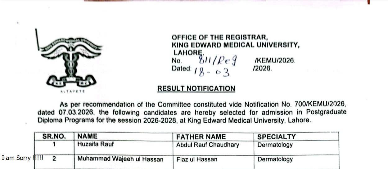 KEMU Result Notification 2026 for PG Diploma Programs Announced