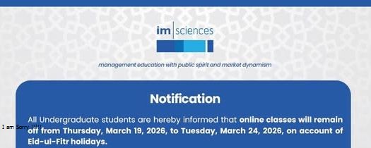 IMS Holidays Notice 2026 Announced for Eid-ul-Fitr