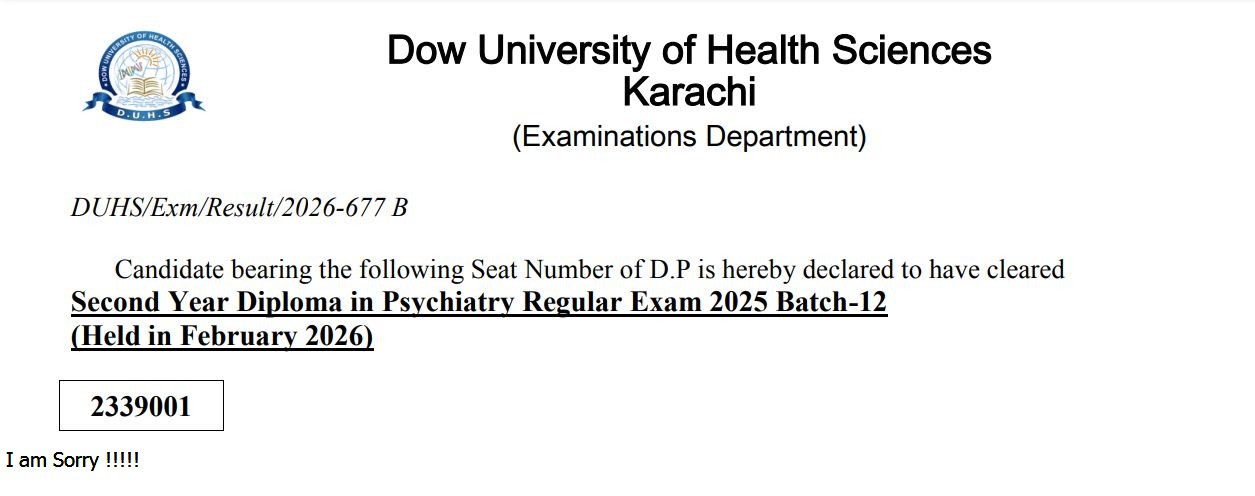 DUHS Result 2026 Announced for MBBS & Diploma Exams