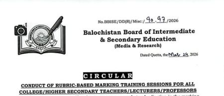 BBISE Quetta Implements Rubric Based Marking Training