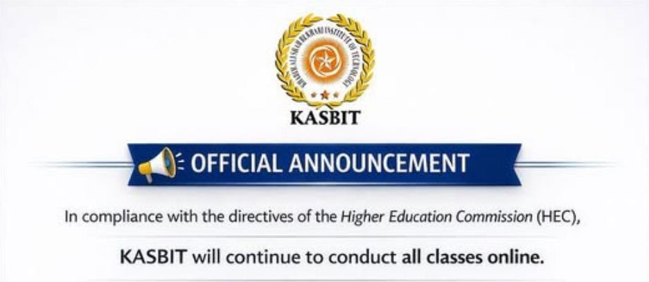 KASBIT Releases Online Classes Continuation Notice 2026