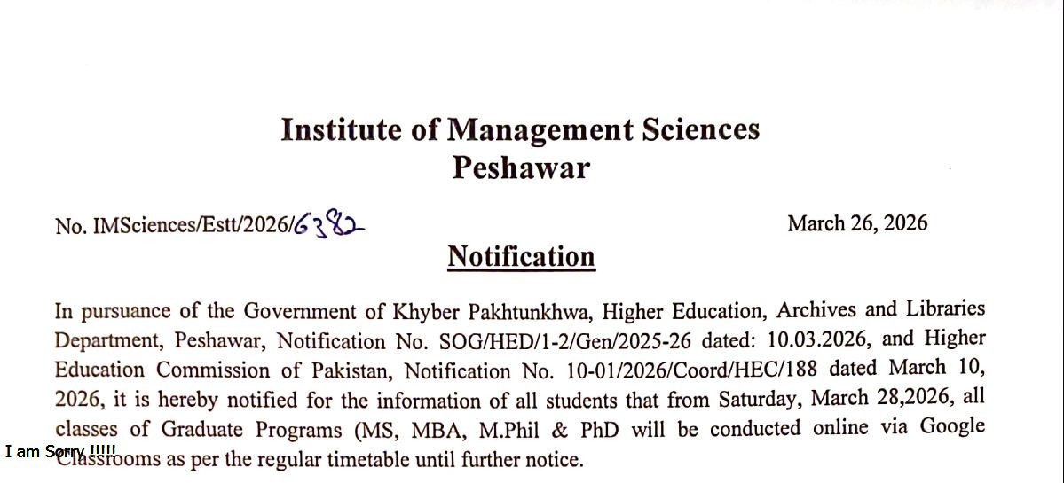 IMS Releases PG Programs Online Classes & Exam Notice 2026