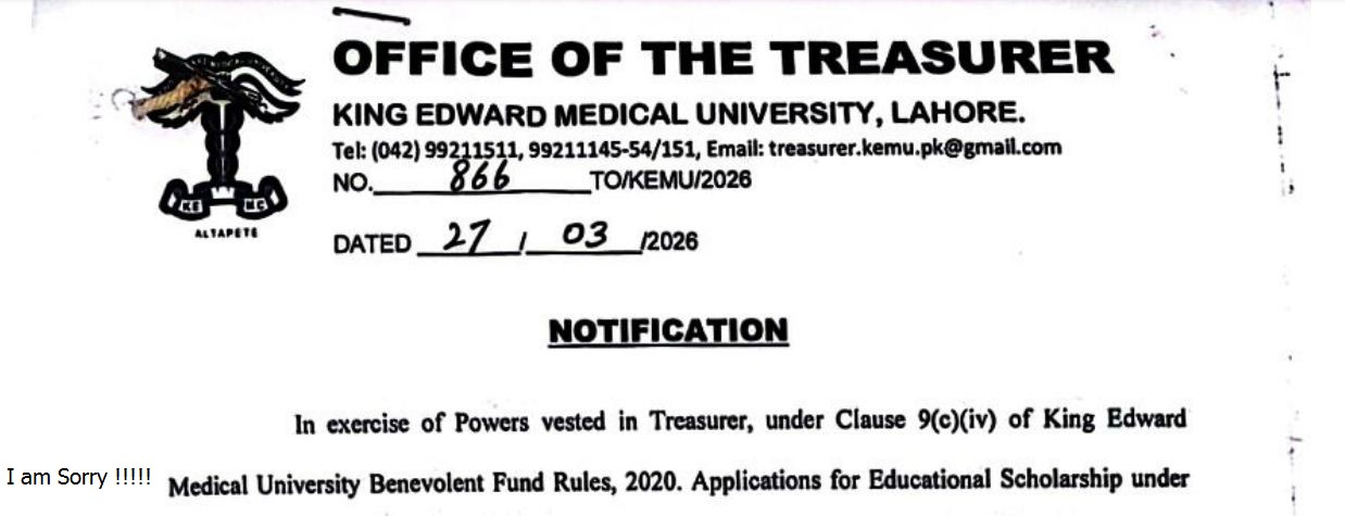 KEMU Form Submission Notice 2026 for Scholarship Applications Released