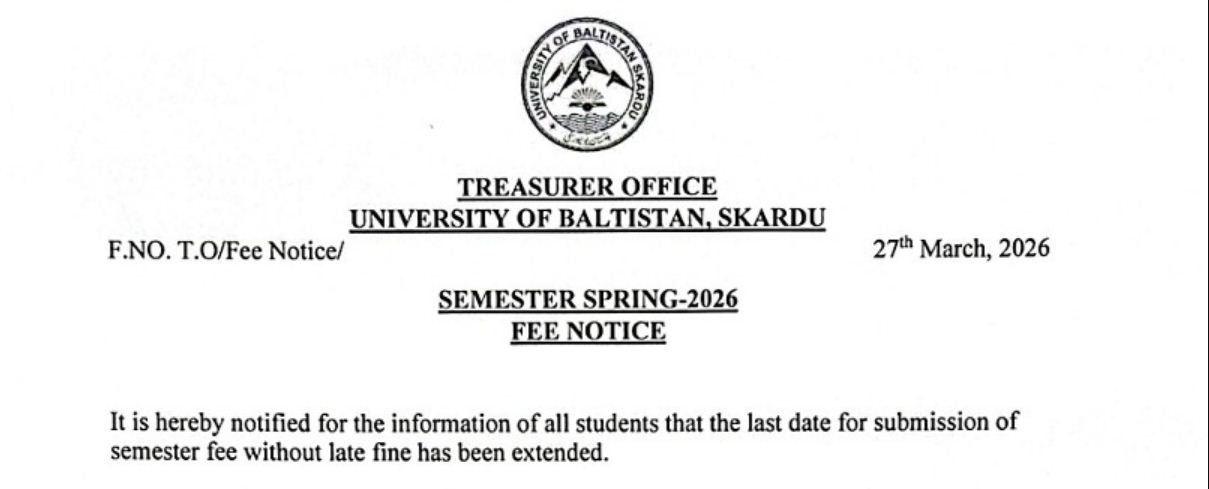 UOBS Fee Notice 2026 Last Date Extended