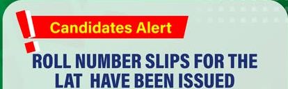 HEC Law Admission Test Roll Number Slips Released