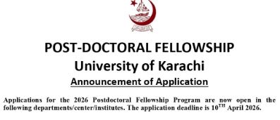 University of Karachi Opens Post-Doctoral Program 2026