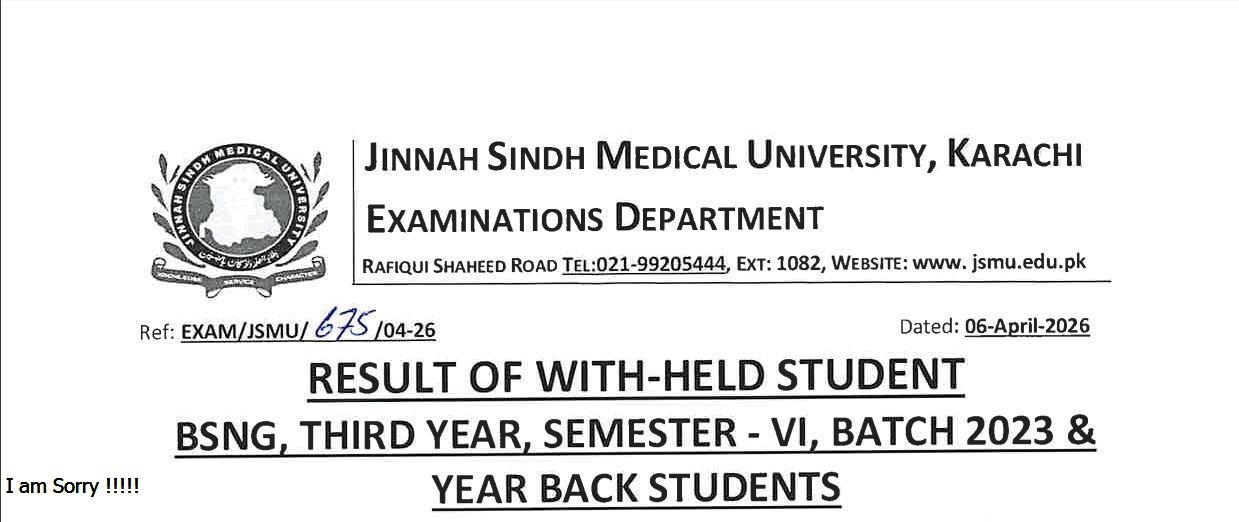JSMU Result 2026 Announced for BSNG Withheld Students