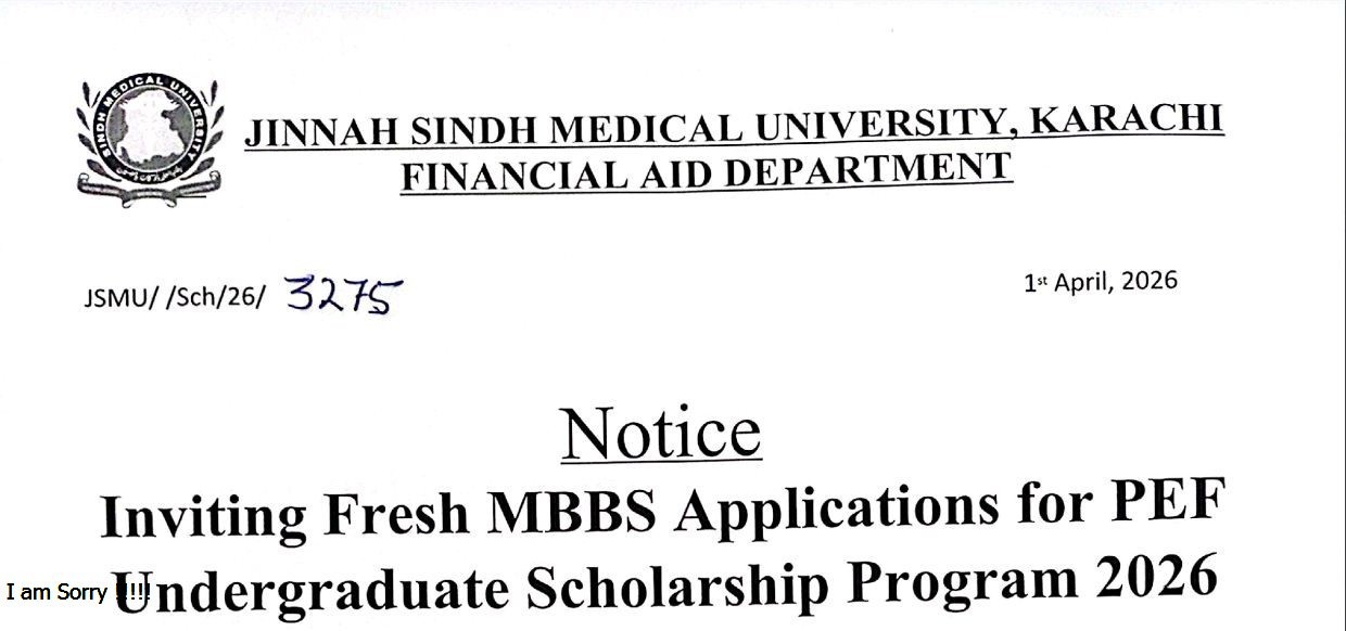 JSMU PEF UG Scholarship 2026 Announced for Fresh MBBS Students