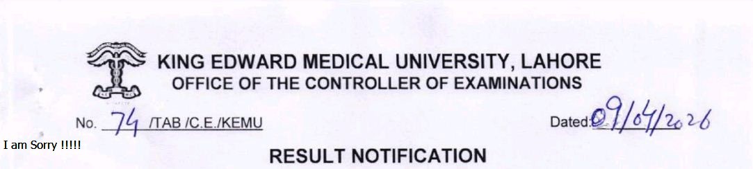 KEMU Result 2026 Announced for BSc Programs