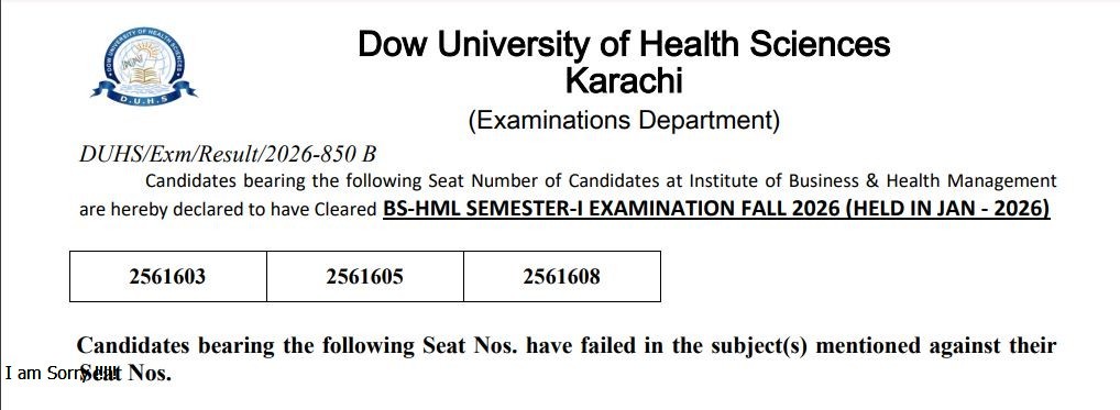 DUHS Result 2026 Released for UG & PG Exams