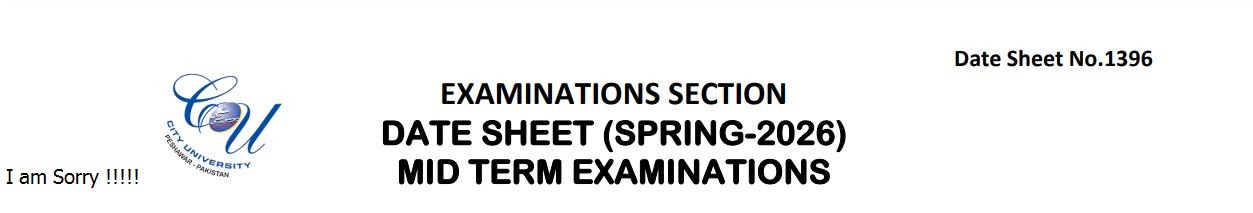 CUSIT Date Sheet 2026 Announced for BS, BSc, BBA & BSN Exams