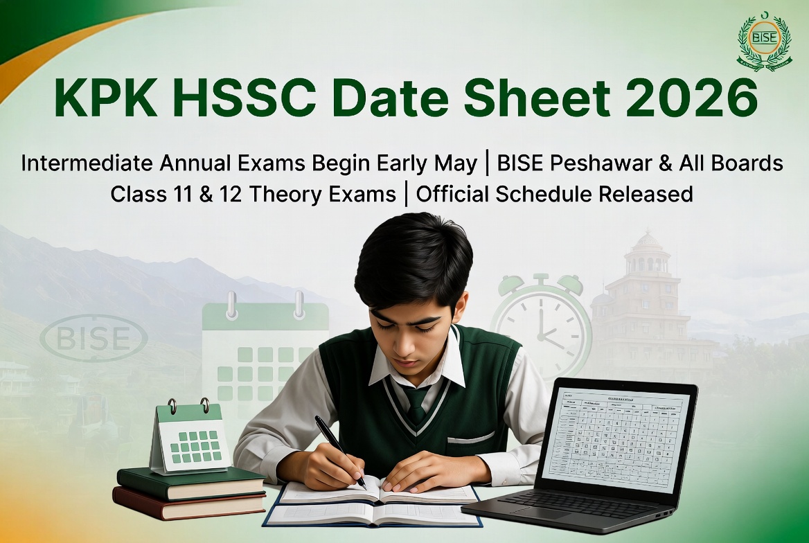 KPK HSSC Date Sheet 2026 Class 11 12 Released