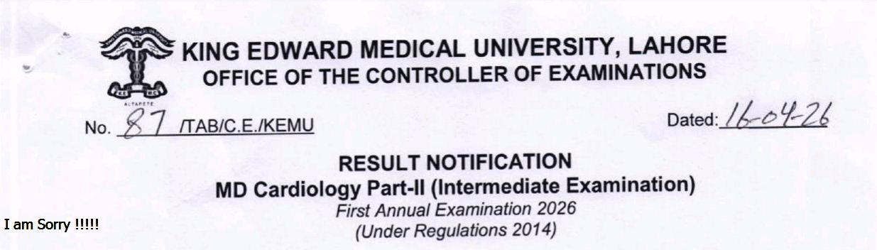 KEMU Results 2026 for MD Exams Declared