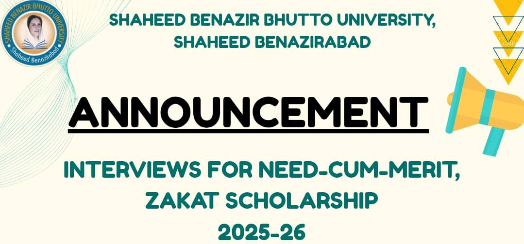 SBBU Scholarships Interview Schedule 2026 Issued