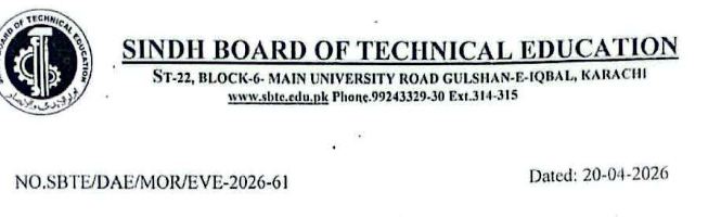 SBTE DAE 3rd Year Annual Exam Dates 2026 Announced