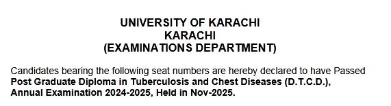 UoK PGD TCD Annual Exams 2026 Result Released