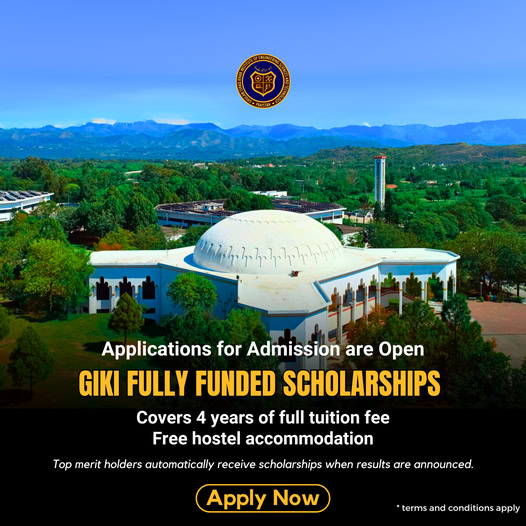 GIKI Announces Fully Funded Scholarships for Year 2026