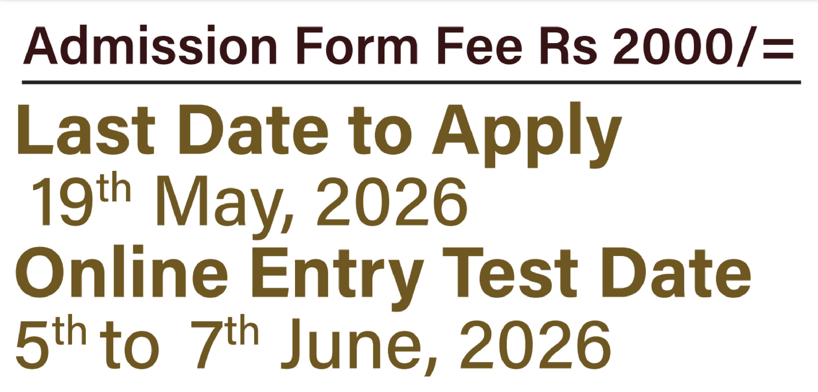 AUAADH Admission Schedule for Fall 2026 Announced