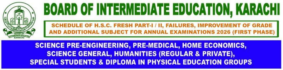 BIEK Karachi Inter Exams 2026 Starts with Digital Tracking