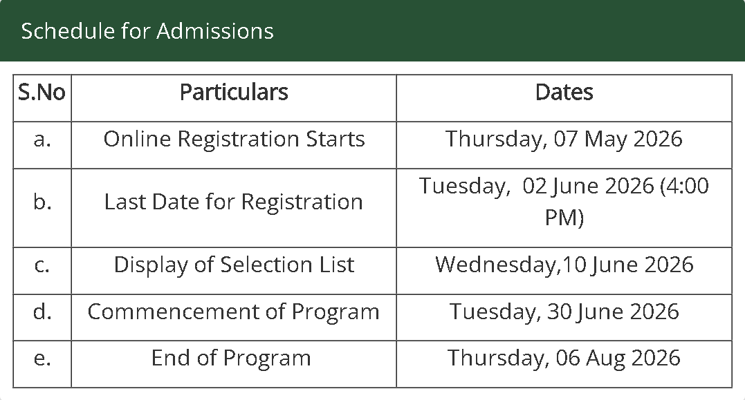NUMS Admission Schedule 2026 Announced for LMPC Program