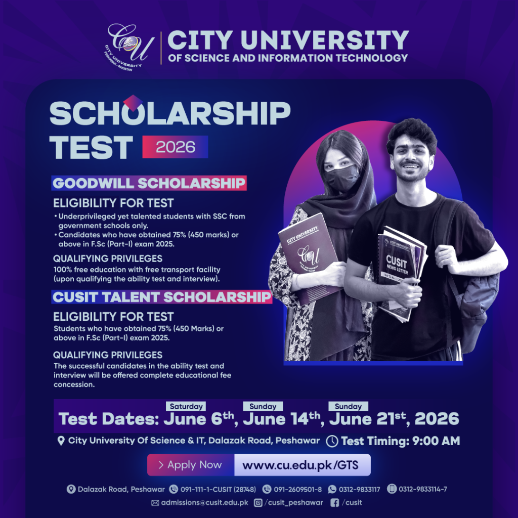 CUSIT Scholarship Test Schedule 2026 Announced CUSIT Scholarship Test Schedule 2026 Announced