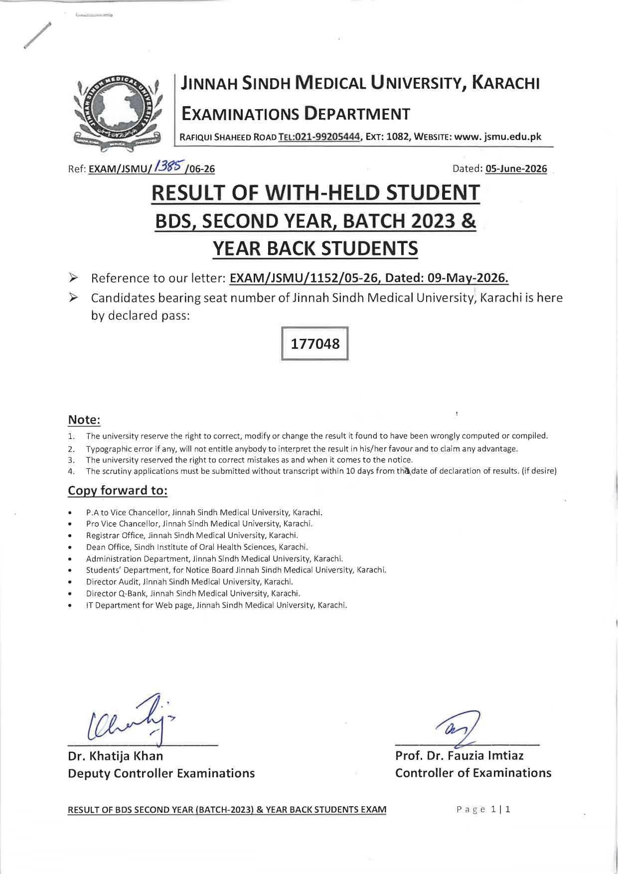 JSMU Unveils Result 2026 for BDS 2nd Year Batch 2023 & YB Exams JSMU Unveils Result 2026 for BDS 2nd Year Batch 2023 & YB Exams